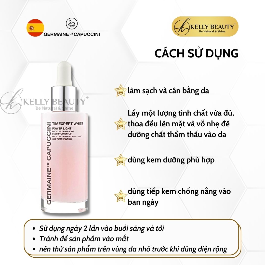 Tinh Chất Dưỡng Sáng Da Germaine TIMEXPERT WHITE Power Light - Thanh Lọc, Săn Chắc, Đàn Hồi Da | Kelly Beauty