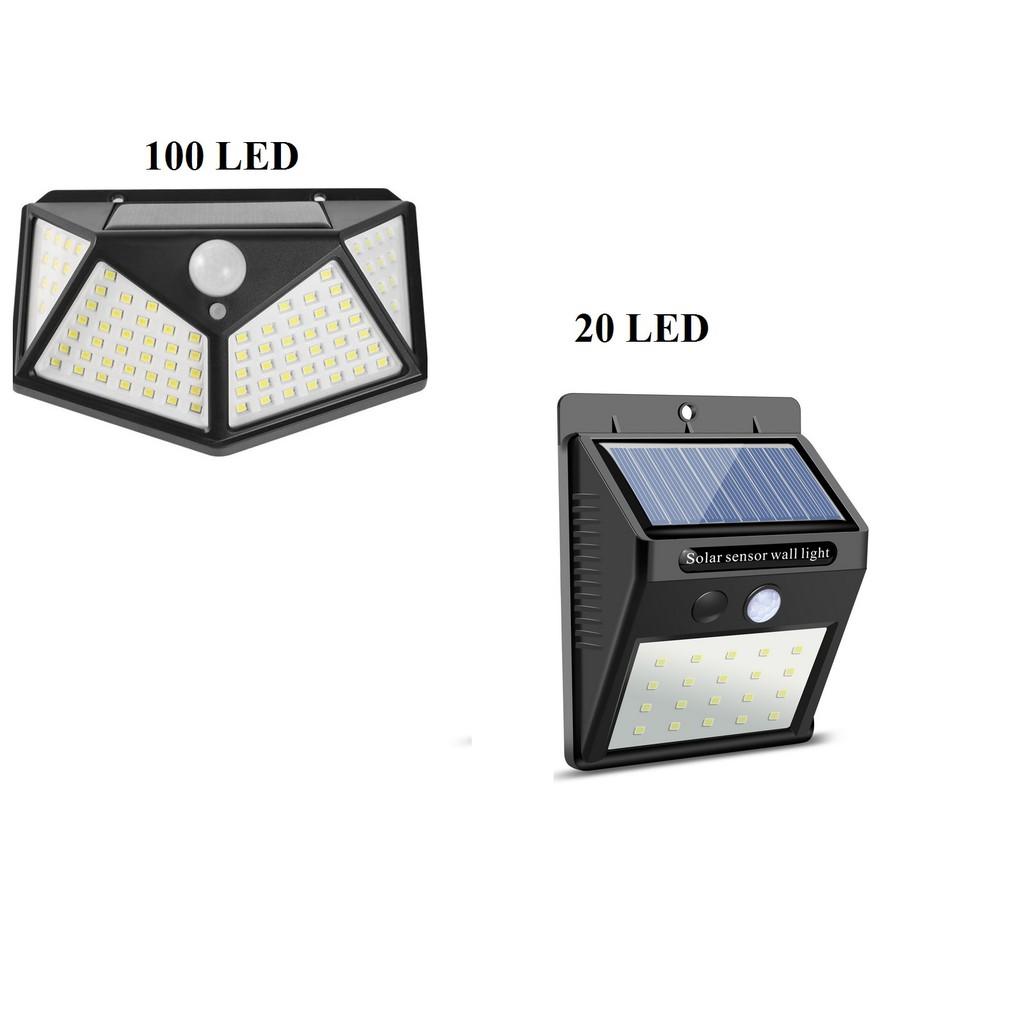 Đèn cảm ứng hồng ngoại năng lượng mặt trời Solar Sensor Wall light 100/20 bóng LED siêu sáng
