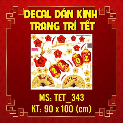 DECAL TRANG TRÍ TẾT NGUYÊN ĐÁN 2022 COMBO SỐ 5