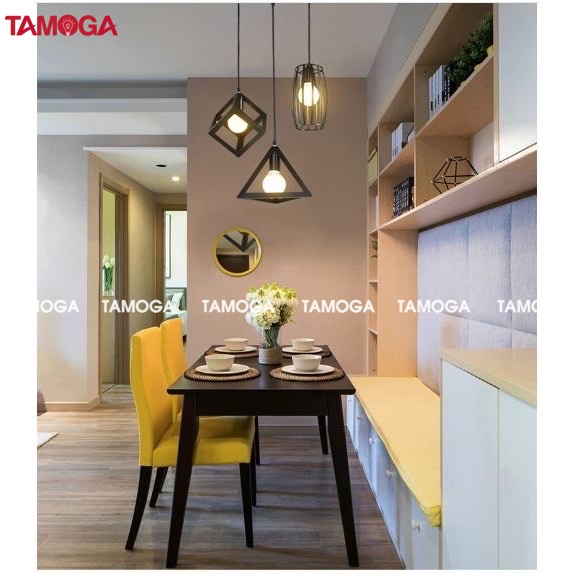Đèn thả trần trang trí TAMOGA JIBIS bộ 3 lập phương tam giác hình trụ 0072/3