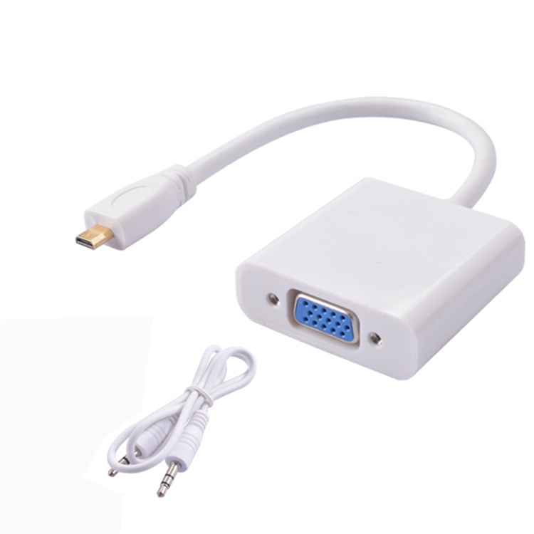 SOAIY Cáp chuyển Micro HDMI sang VGA có âm thanh - Hàng Nhập Khẩu