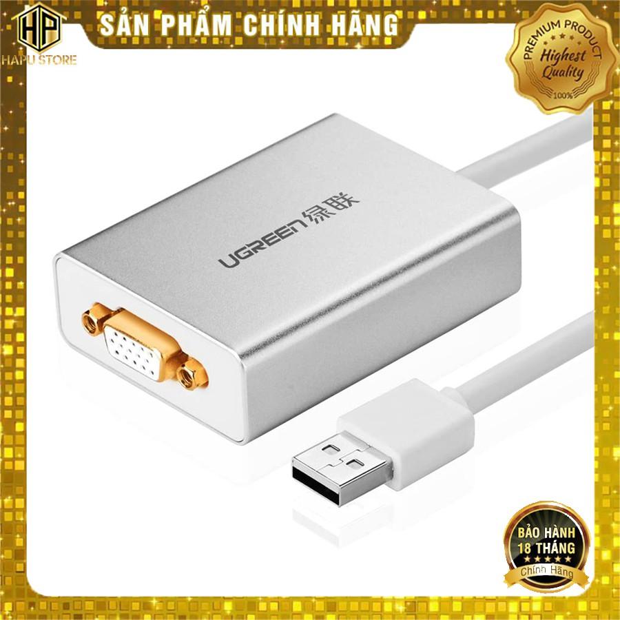 Cáp chuyển đổi USB to VGA Ugreen 40244 độ phân giải Full HD chính hãng - Hàng Chính Hãng