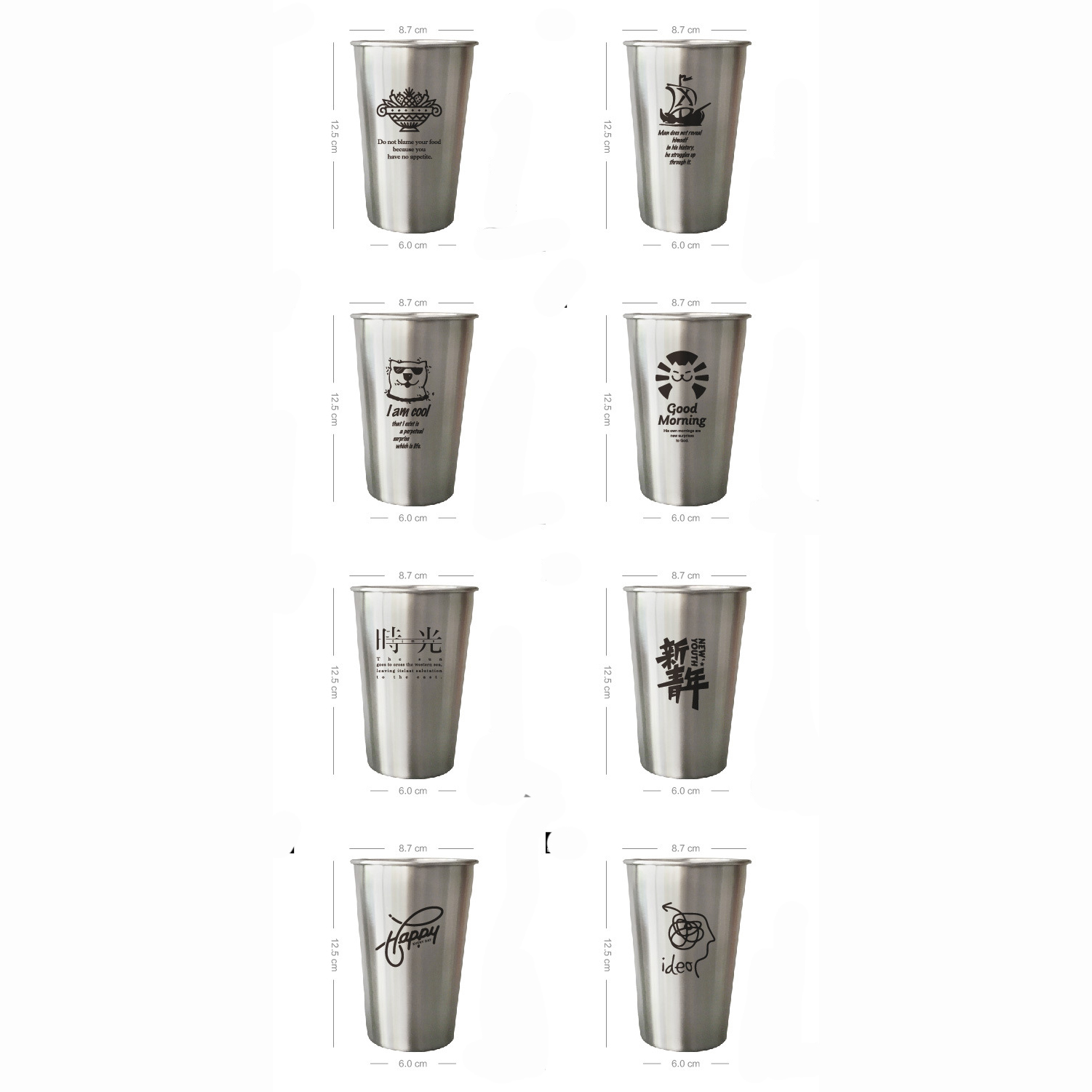 Ly Uống Nước Kim Loại Không Gỉ - Ly Uống Nước Kim Loại In Hình Ngộ Nghĩnh – Ly Nước Kim Loại