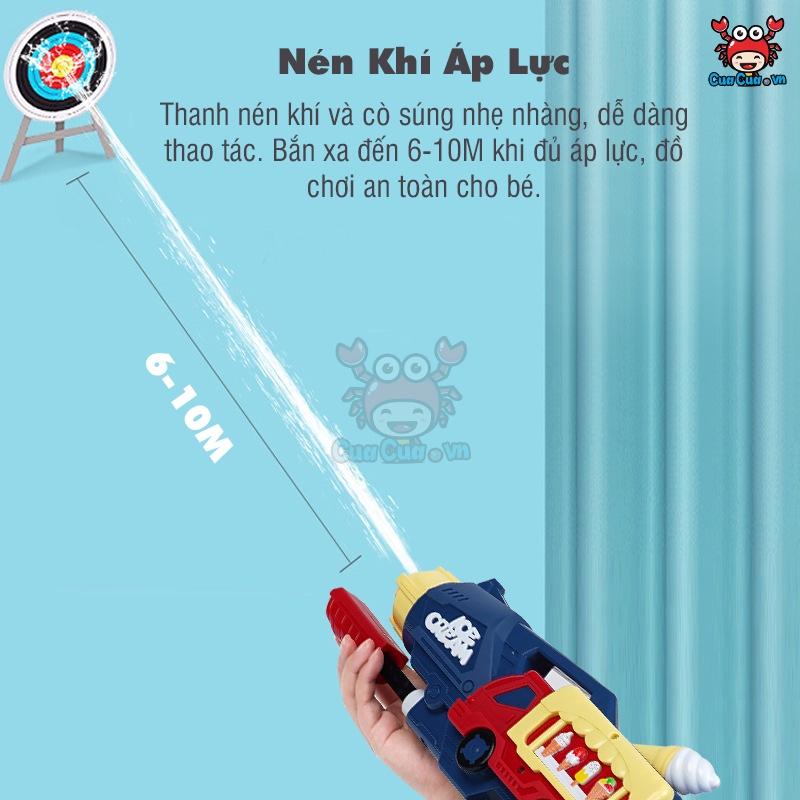 Súng nước xe kem màu hồng cho bé gái, màu xanh cho bé trai - Súng bắn nước đồ chơi trẻ em cỡ lớn 48cm