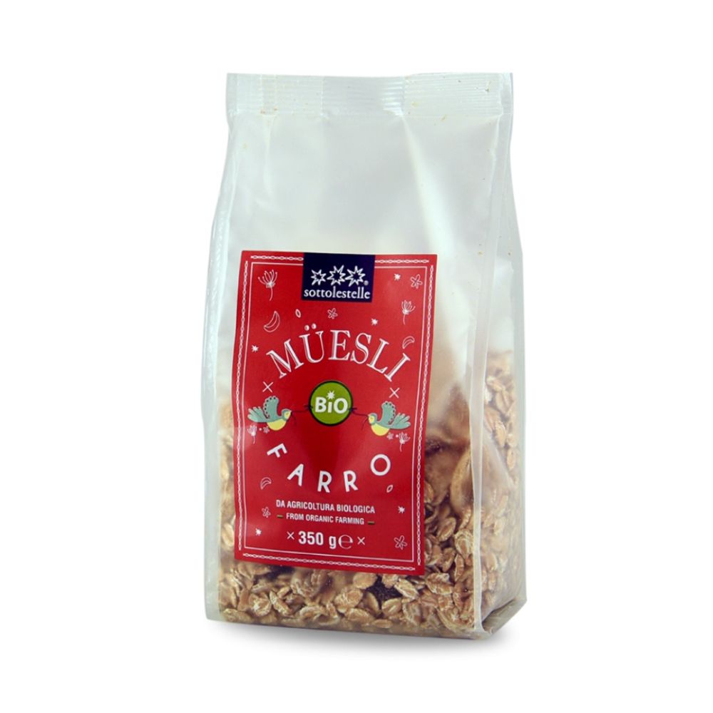 Ngũ cốc dinh dưỡng Muesli nho khô hữu cơ Sottolestelle 350g Organic Spelt Muesli Raisin