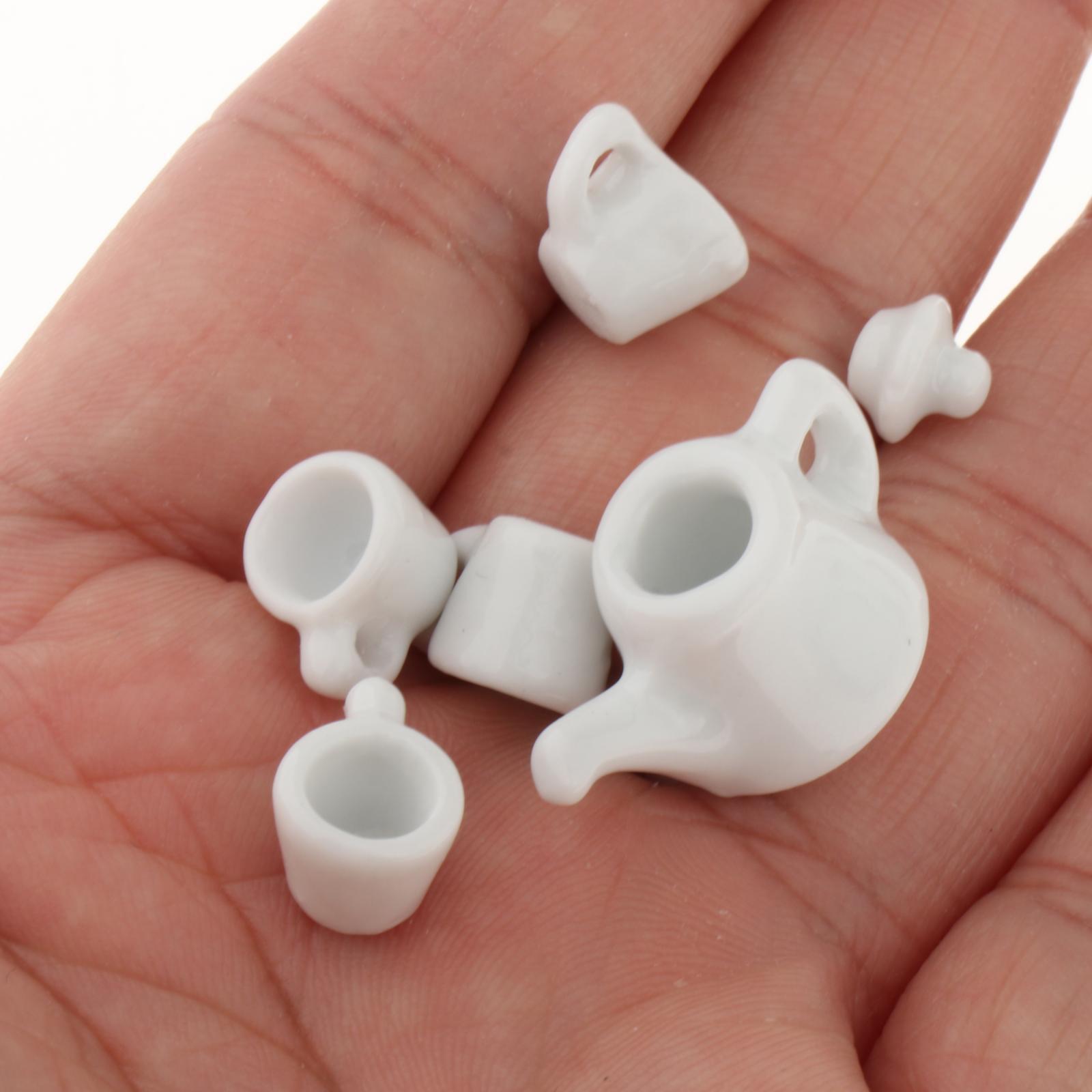 Dollhouse Miniature Tea Set Mini Furniture Toys for Mini Kitchen Photo Props