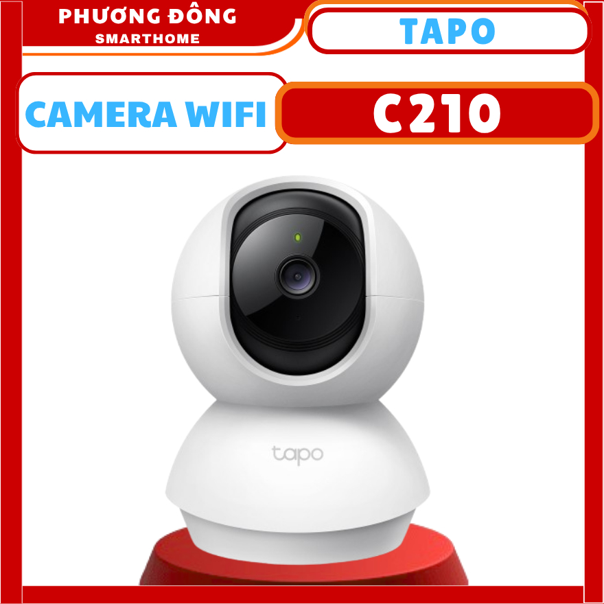 CAMERA WIFI TRONG NHÀ TAPO C210 3MP - Xoay 360 Độ, Đàm thoại hai chiều, Chế độ Riêng tư tùy chỉnh, Phát hiện chuyển động - HÀNG CHÍNH HÃNG