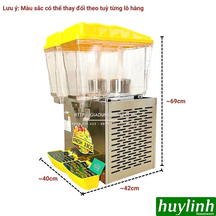 Máy làm lạnh đồ uống nước trái cây 2 ngăn dạng khuấy DN325