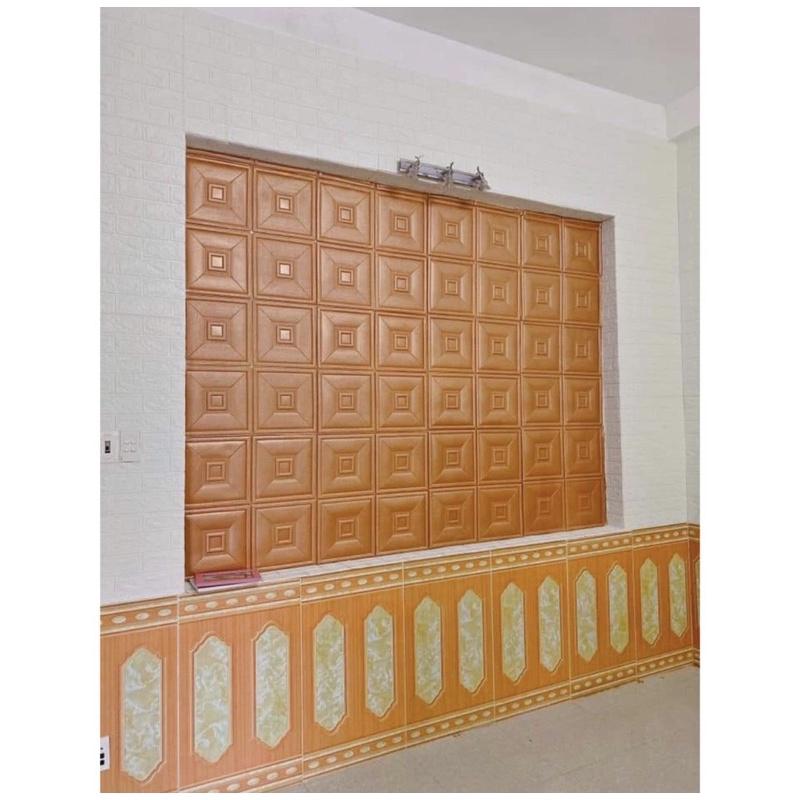 Xốp dán tường giả da cao cấp dầy 8 mm khổ 60 x 60 cm