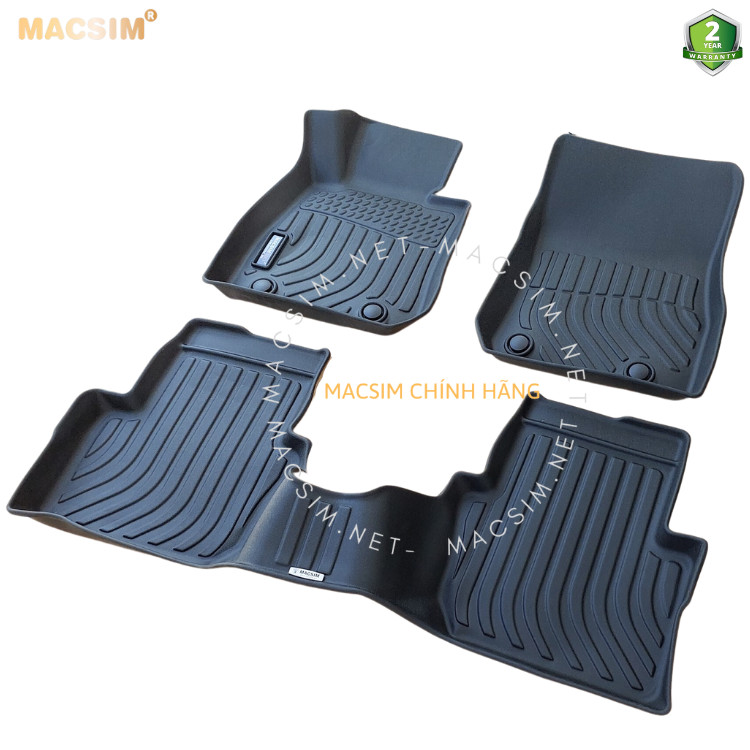 Thảm lót sàn xe ô tô Mazda CX3 Nhãn hiệu Macsim chất liệu nhựa TPE cao cấp màu đen