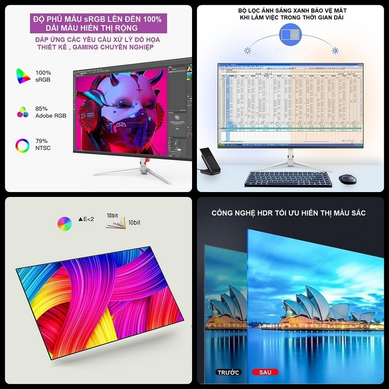 Màn Hình Máy Tính 27 inch UHD 4K  Tràn Viền Gaming