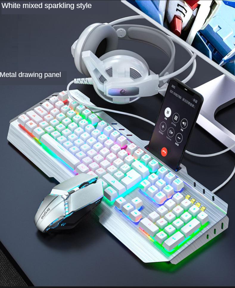 Gửi Miếng Lót Chuột Thao Túng Bộ Bàn Phím Và Chuột Máy Tính Chơi Game Bộ Trò Chơi Hồng Kim Loại Bàn Phím