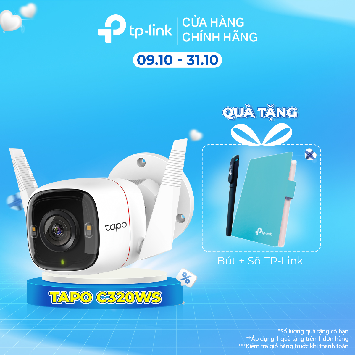 Camera WiFi Ngoài Trời TP-Link Tapo C320WS Độ Phân Giải 2K QHD - Hàng Chính Hãng