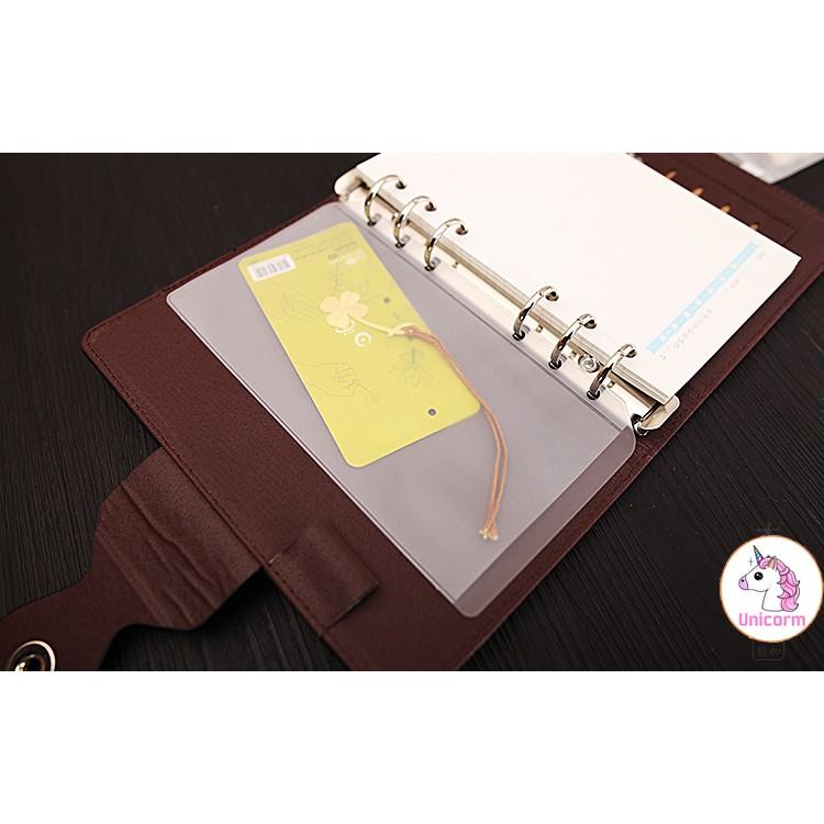 Túi zip đựng sticker và đựng thẻ cho sổ Còng planner A6