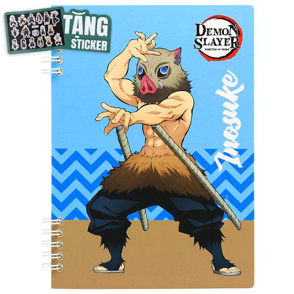 Sổ Lò Xo A5 - Kẻ Ngang - 120 Trang 100gsm - Nhân Vật Demon Slayer - Thiên Long MB-023/DS - Inosuke