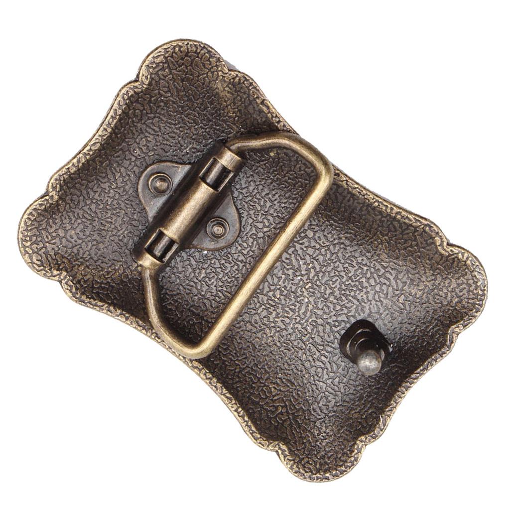 Novelty Alloy Western Belt Buckle Arabesque Pattern Classic Women Men Bronze