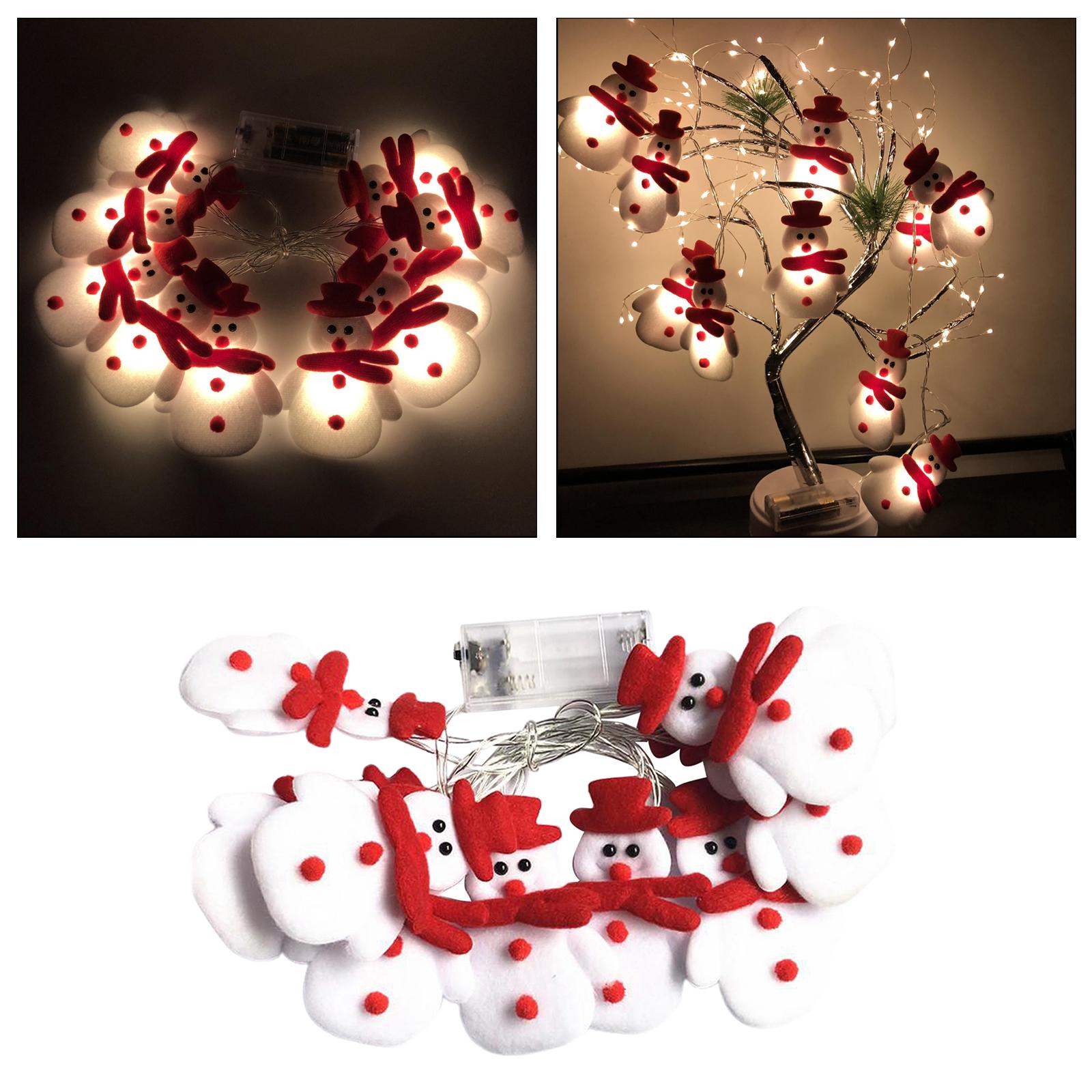 Christmas LED Snowman Lights Indoor Outdoor String Fairy Xmas