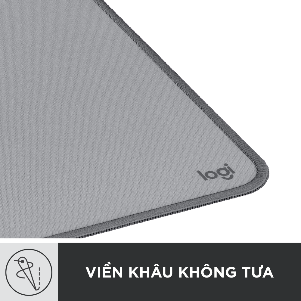 Bàn di chuột cỡ lớn Logitech Desk Mat - Đế cao su chống trượt, lướt dễ dàng, bề mặt chống đổ tràn, bền bỉ, nhỏ gọn - Màu