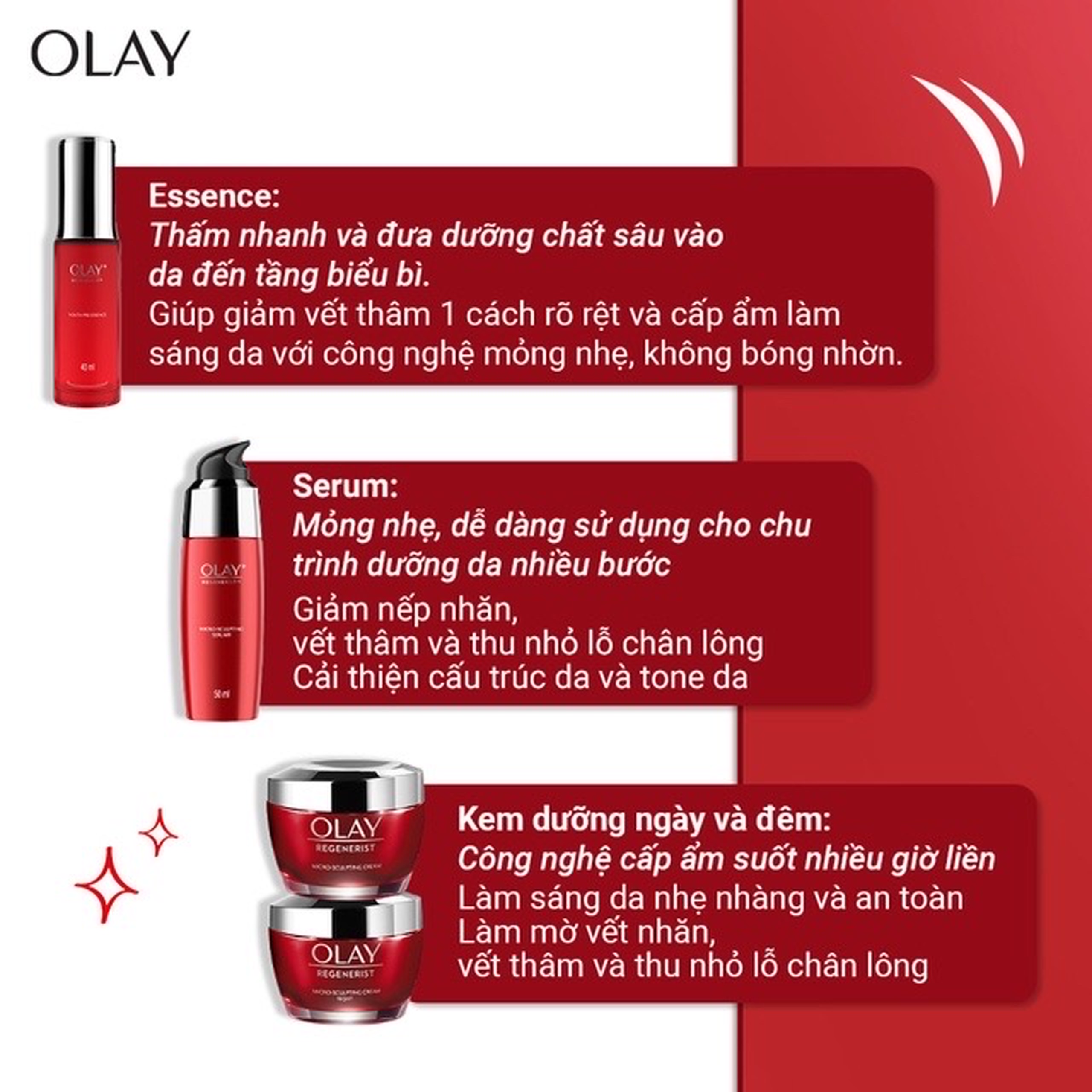 Kem Dưỡng OLAY REGENERIST Đỏ Ban Đêm 50G