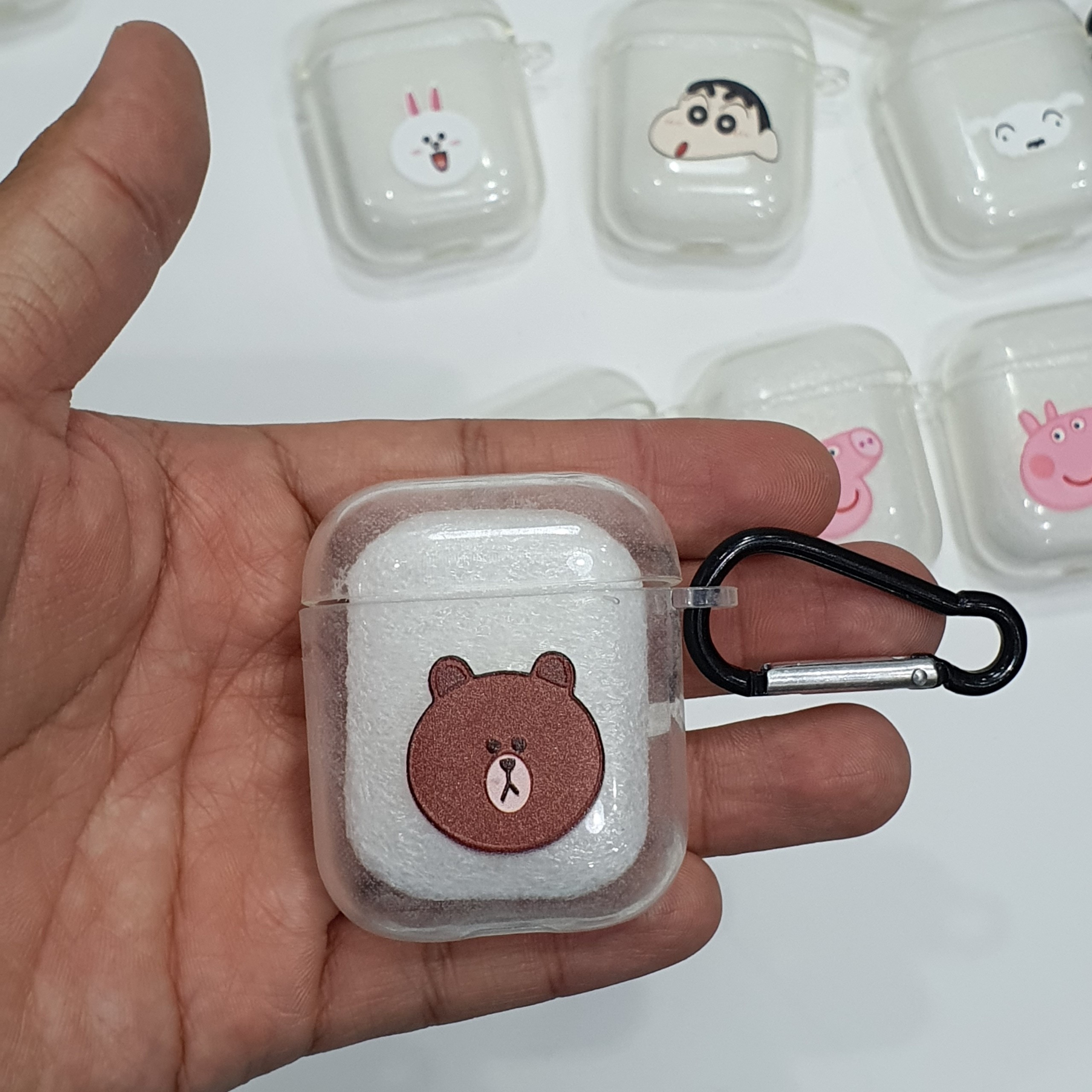 Bao Case Silicon Cho Tai Nghe Apple AirPods 1 /  AirPods 2 - Trong Suốt In Hoa Tiết - Mẫu Ngẫu Nhiên