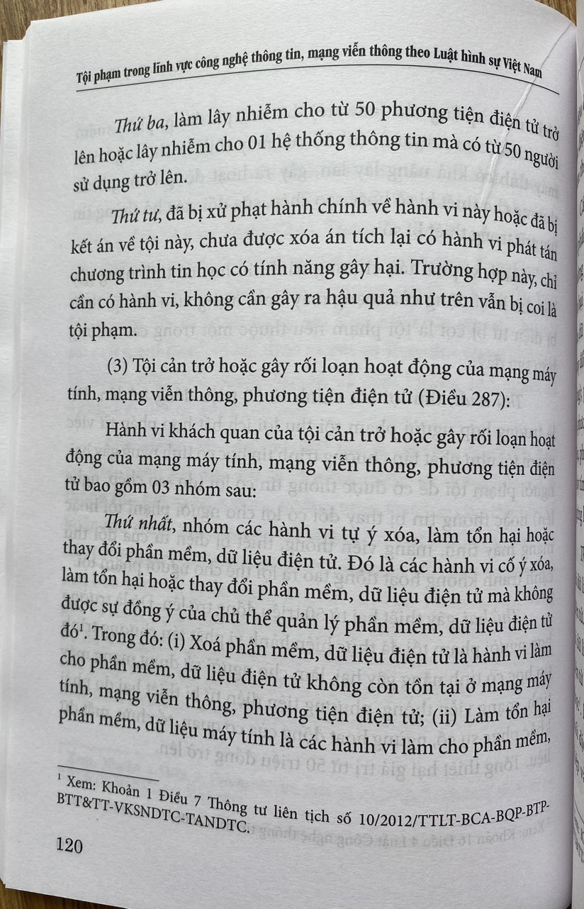 Tội Phạm Trong Lĩnh Vực Công Nghệ Thông Tin, Mạng Viễn Thông Theo Luật Hình Sự Việt Nam