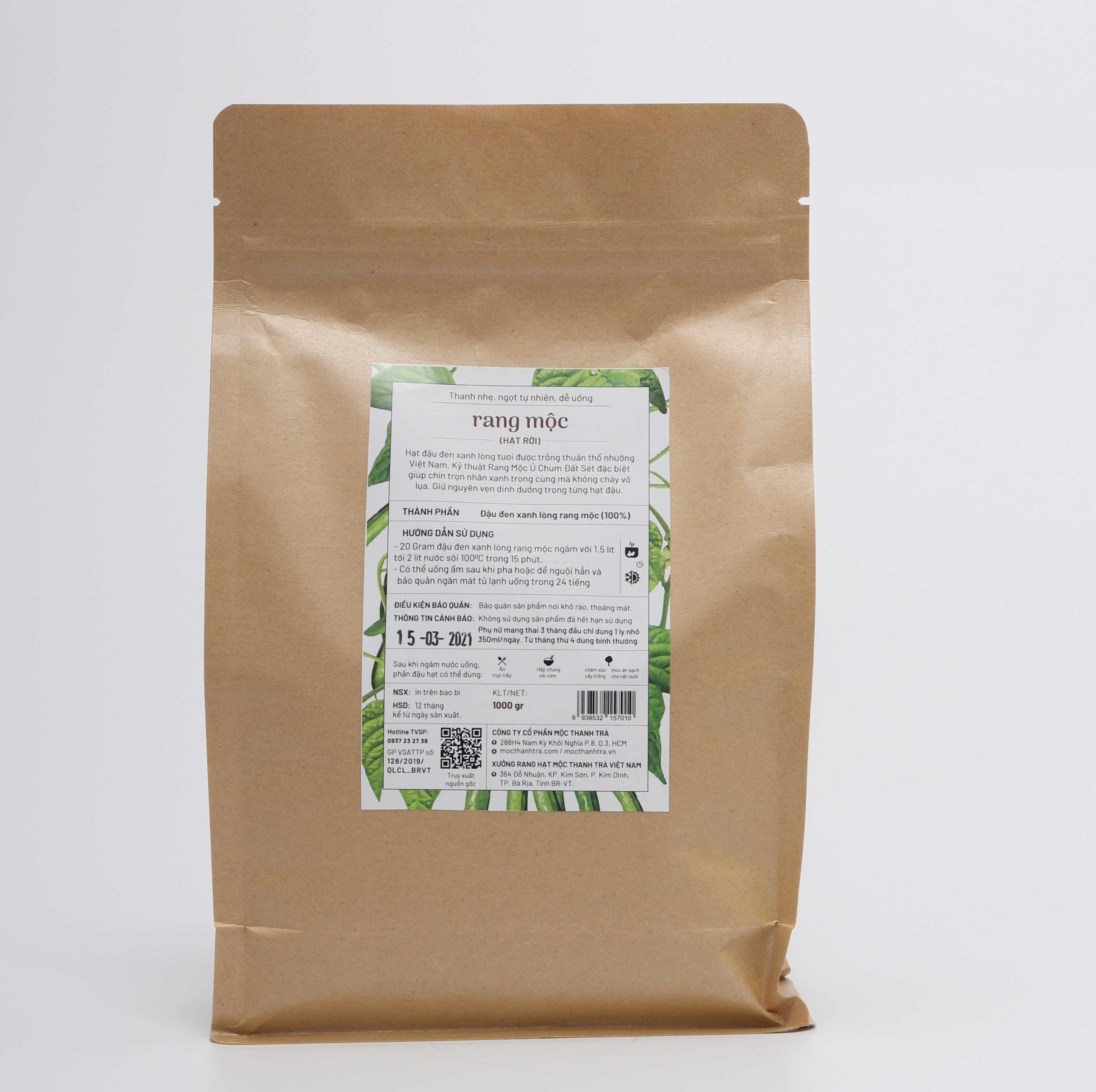 Đậu Đen Xanh Lòng Rang Mộc 1KG - Mộc Thanh Trà