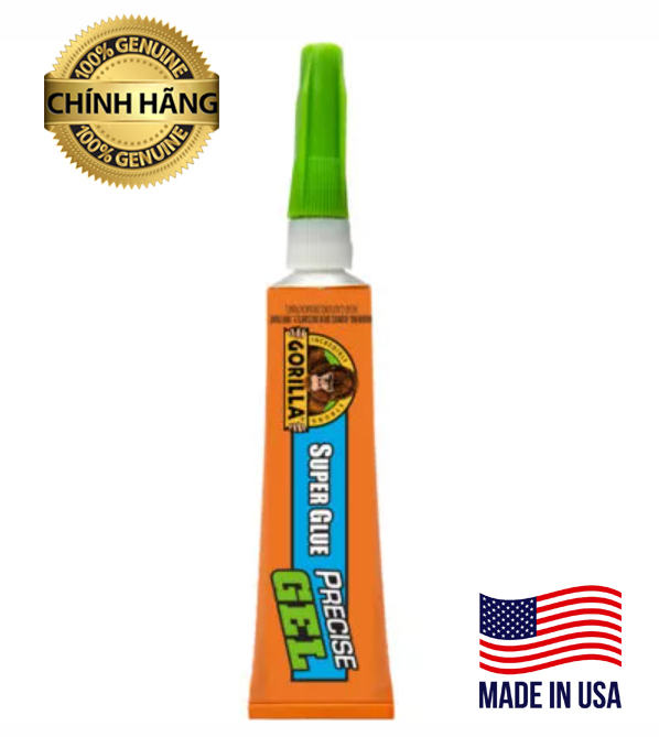 Keo Dán Gel Trong Suốt Đa Năng Siêu Dính Gorilla Super Glue Gel Dính Mọi Bề Mặt, Không Mùi, Thời Gian Khô Nhanh, Dễ Dùng