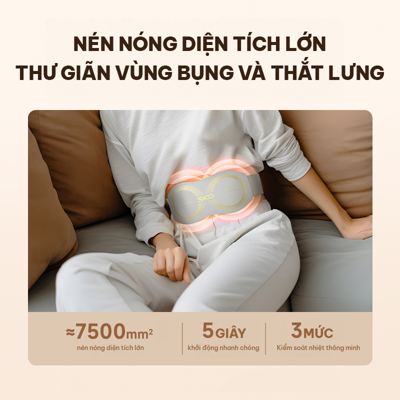 Máy massage lưng bụng SKG K5 Promax