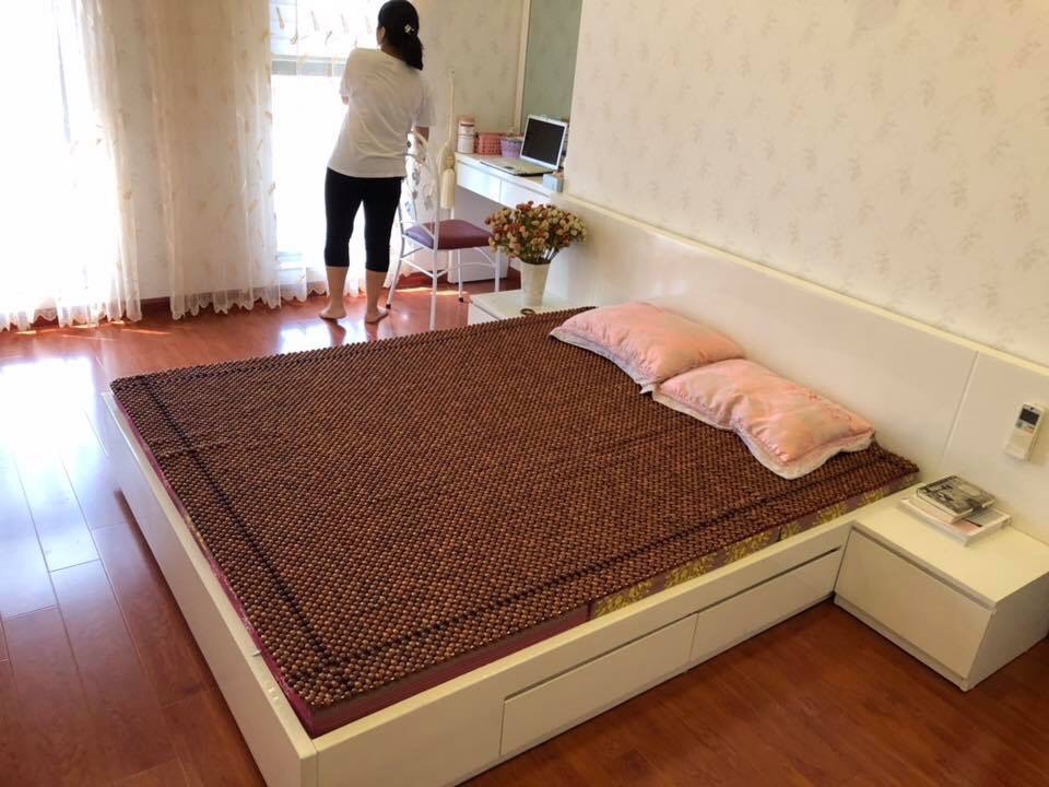 Chiếu Hạt Gỗ Hương Đỏ Hạt 1,2cm