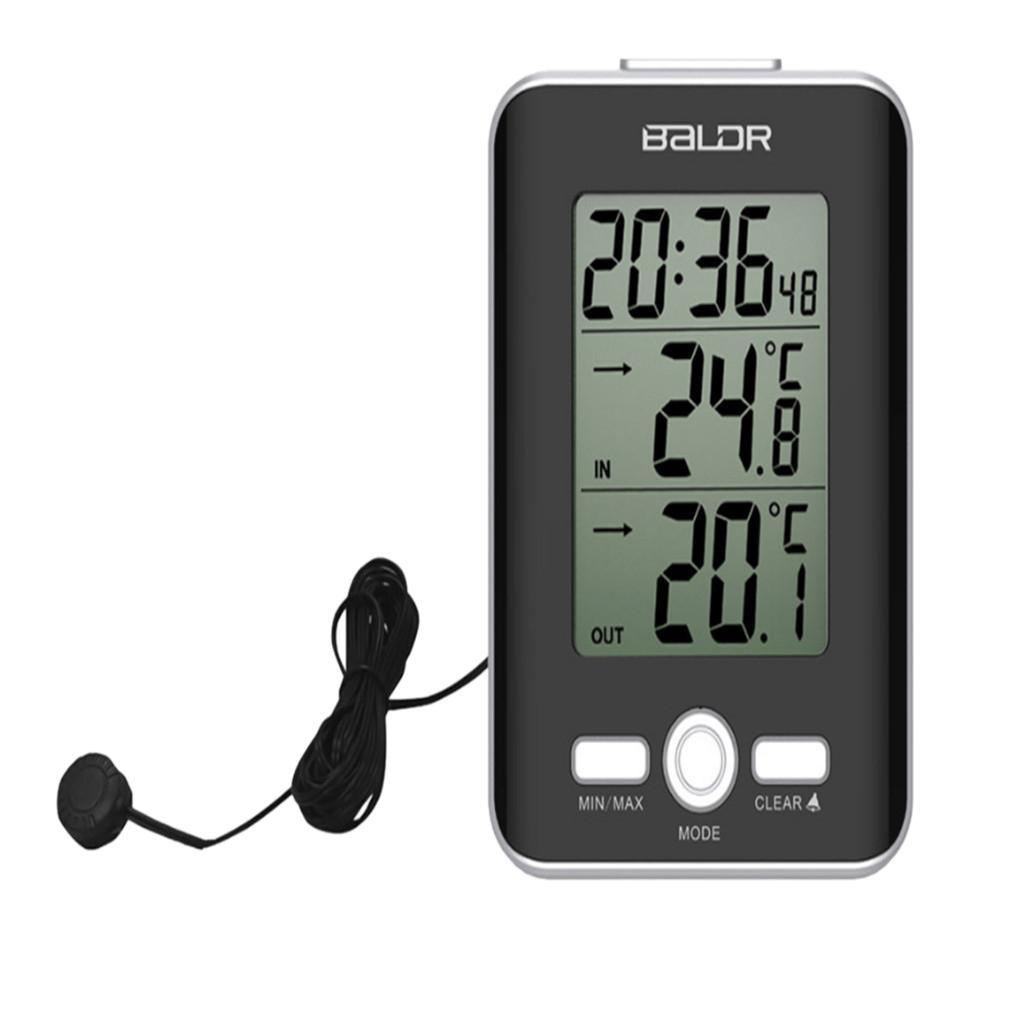 Digital LCD Thermometer Hygrometer Humidity Temperature Meter with Probe