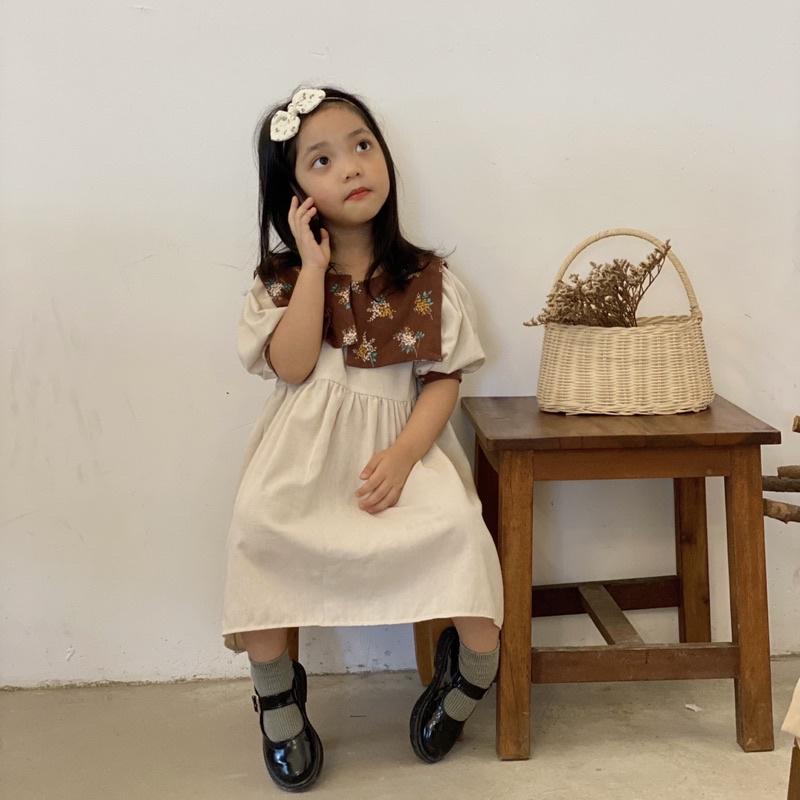 Đầm Cho Bé Mick and Milk 1,2,3,4,5,6 Tuổi Váy Trẻ Em Hàng Thiết Kế Phong Cách Vintage Chất Liệu Mát Mẻ Dễ Thương