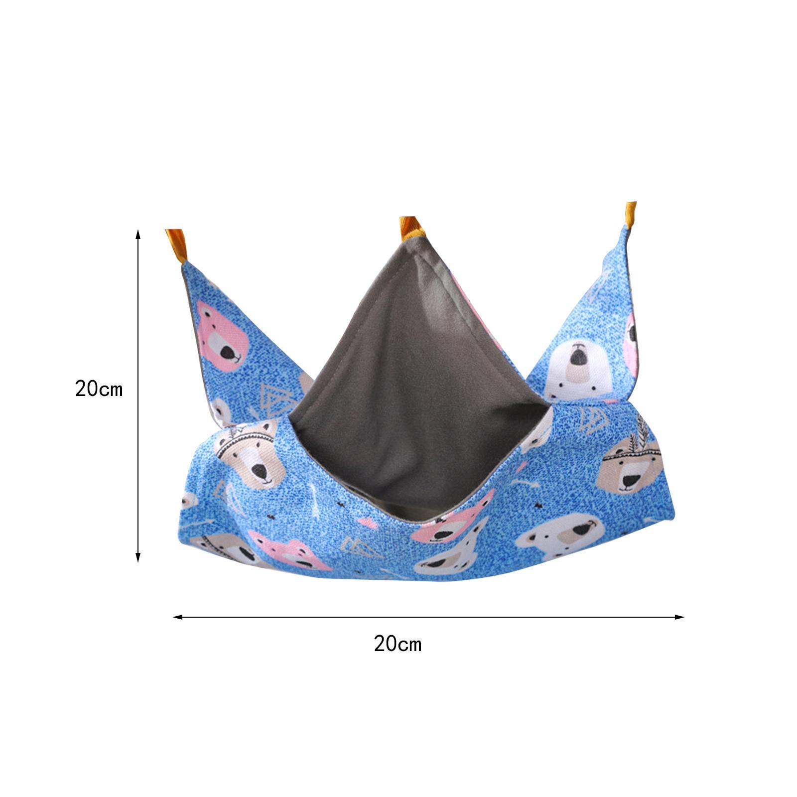 Hamster Hammock Pet Cage Hammock Cage Hanging 2 Layer Tunnel Toys Warm Play Swinging Bed Pet Sleeping Bed for Small Pet, Totoro, Rat, Chinchilla