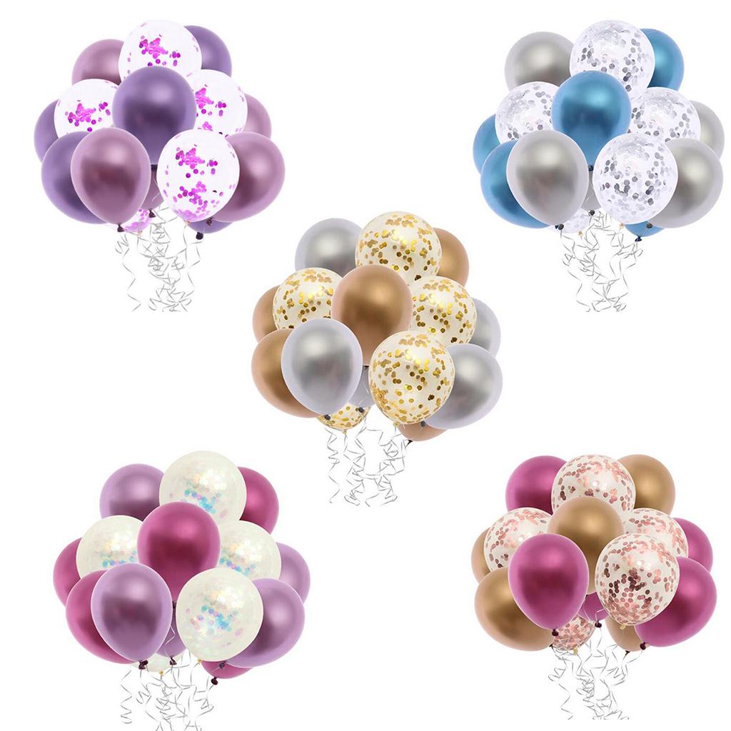 15pcs 12 inch Confetti Balloon Latex Balloon Wedding Party Birthday Decor A