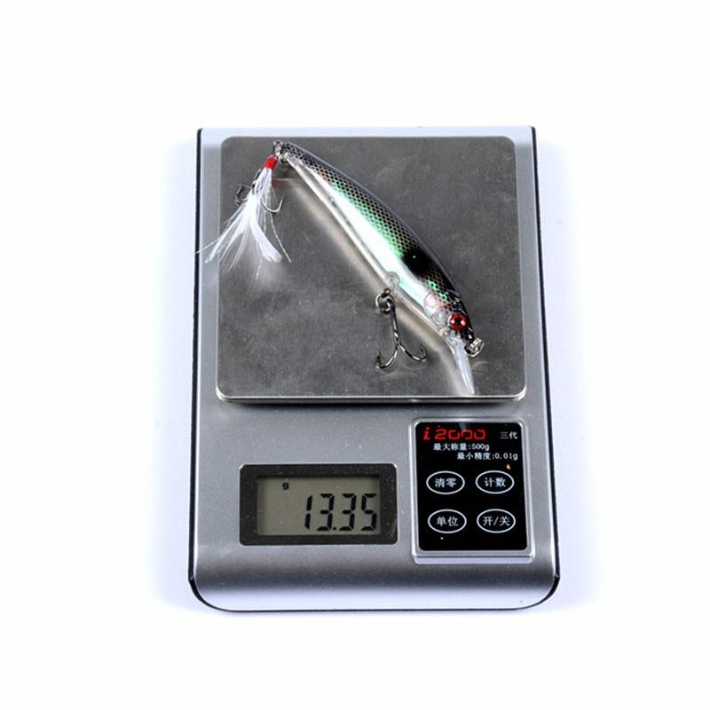 Mồi câu lure Minow 3D dài 11cm nặng 13,5g đặc biệt nhạy cá chẽm lá, Tráp, Hồng