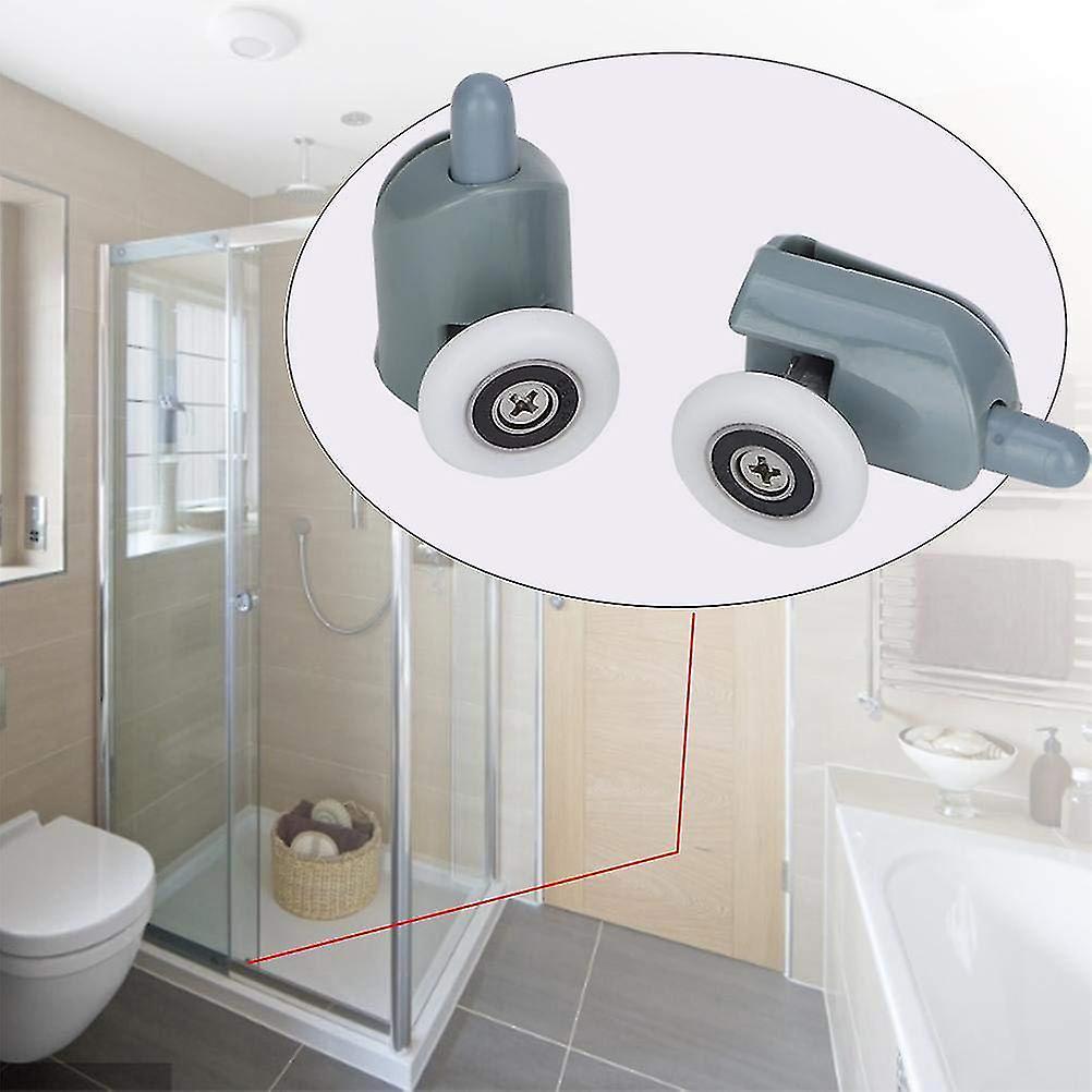16 cái Thay Thế 25mm Bánh Xe Cửa Nhà Tắm Bánh Xe Đơn Trượt Bao Vây Cửa Chạy Con Lăn Bánh Xe Ròng Rọc-8 Bánh Xe Trên Và 8 Bánh Xe Dưới