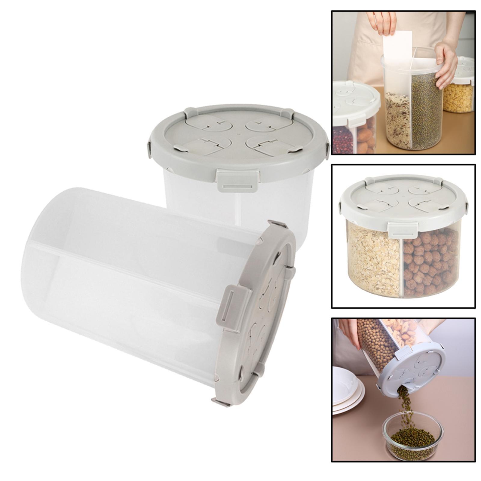 2x Multifunction Food Storage Tank Kitchen Supplies Cereal Container Bottle