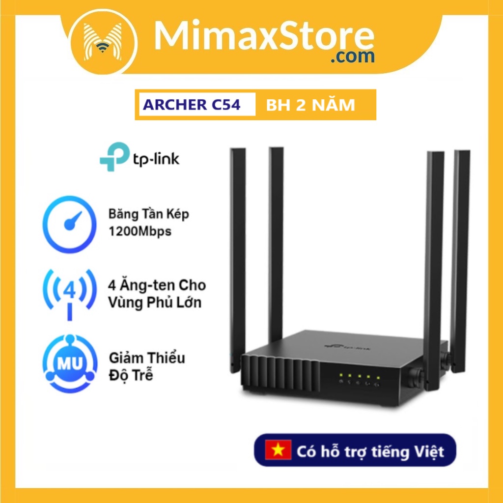 Bộ Phát Wifi TP-Link Archer C54 Băng Tần Kép AC1200 | Hàng Chính Hãng