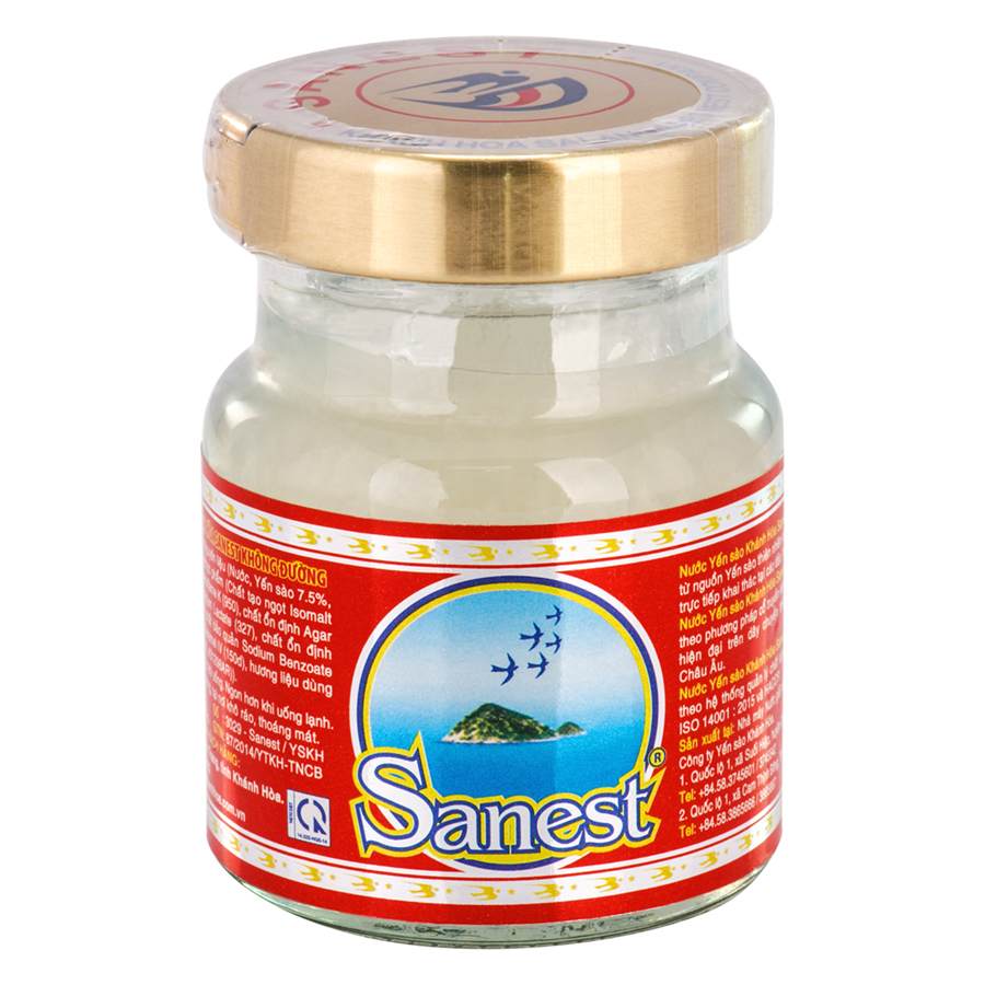 Hộp 6 Hũ Nước Yến Sào Sanest Không Đường