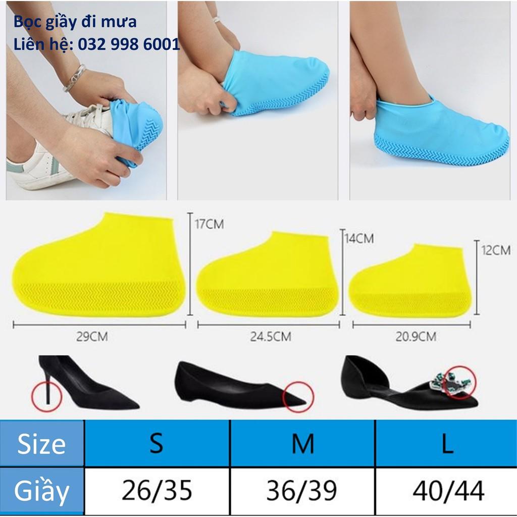Bọc giày đàn hồi đi mưa Silicon siêu tiện lợi magic