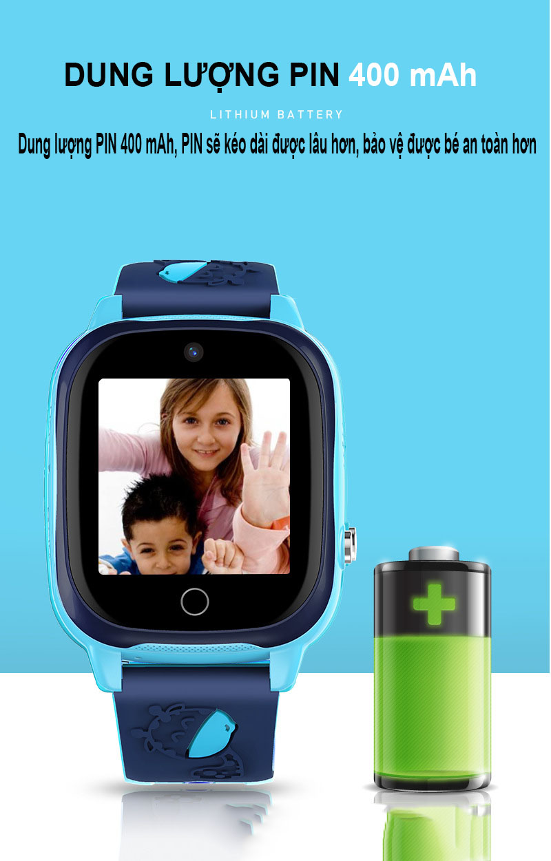 Đồng hồ thông minh định vị trẻ em cao cấp ANNCOE Z6 Pro  nghe gọi nhắn tin hai chiều định vị từ xa chống nước IP67 - Hàng Chính Hãng