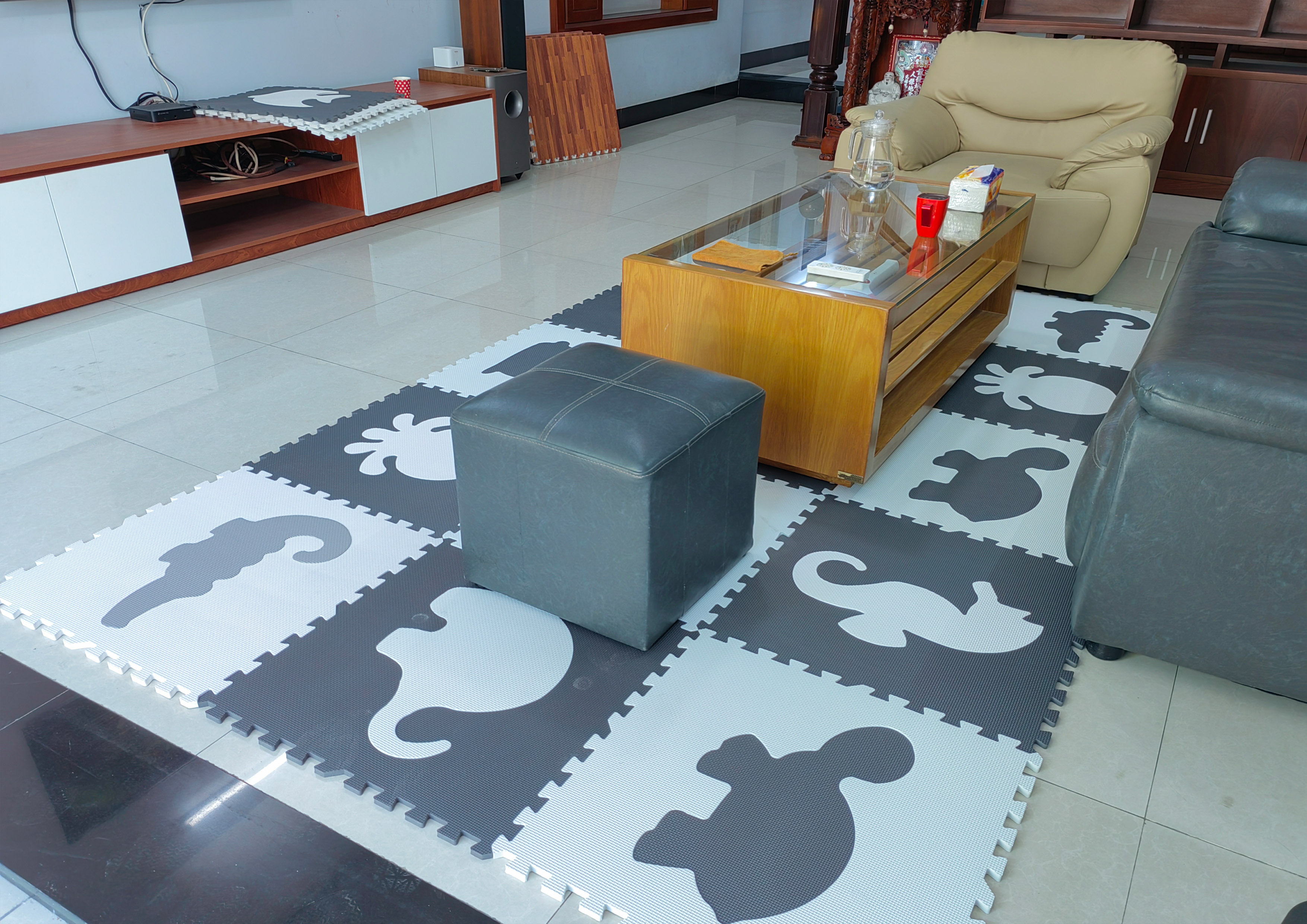 Combo 9 tấm Thảm Xốp Ghép Hình Thú Không Mùi Cho Bé kích thước