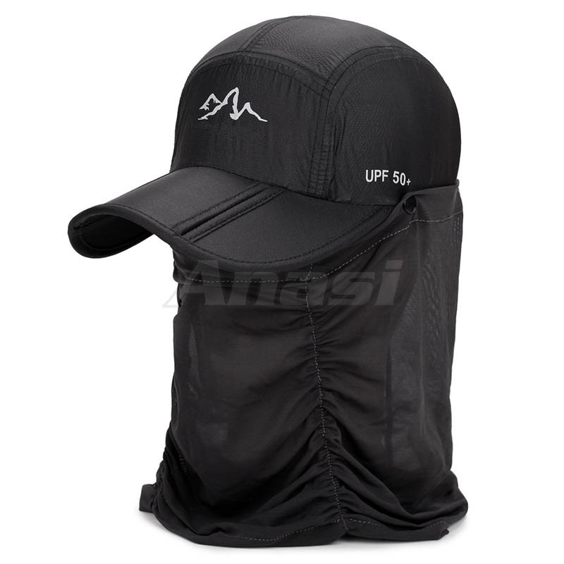 Nón kết kèm khẩu trang Anasi GLN13 - Tháo rời được - Mũ lưỡi trang có khẩu trang đi phượt, dã ngoại