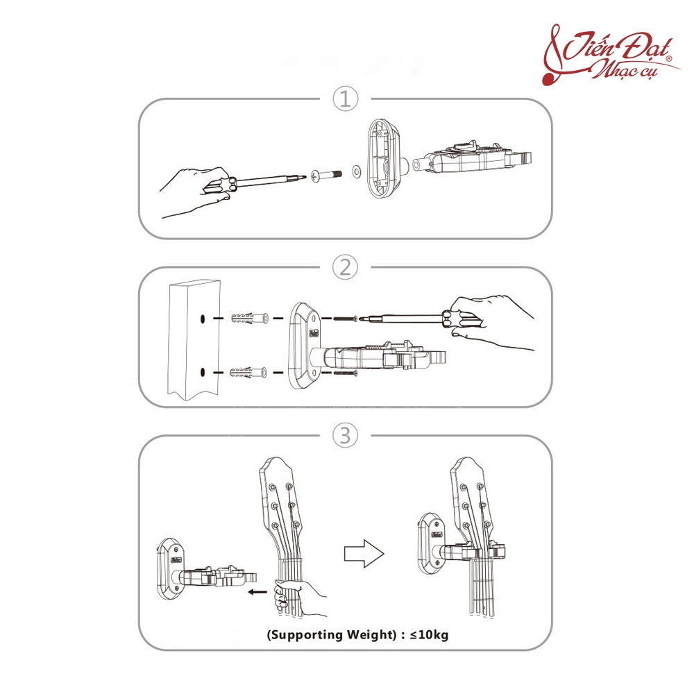 Giá Treo/ Móc Treo Đàn Guitar Gắn Tường Galux GH-100