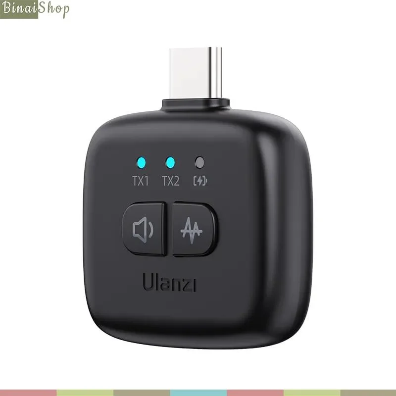 Ulanzi A30 - Micro Cài Áo Không Dây, Khử Tiếng Ồn, Phạm Vi Thu 50m Cho Điện Thoại, Máy Ảnh DSLR - Hàng chính hãng