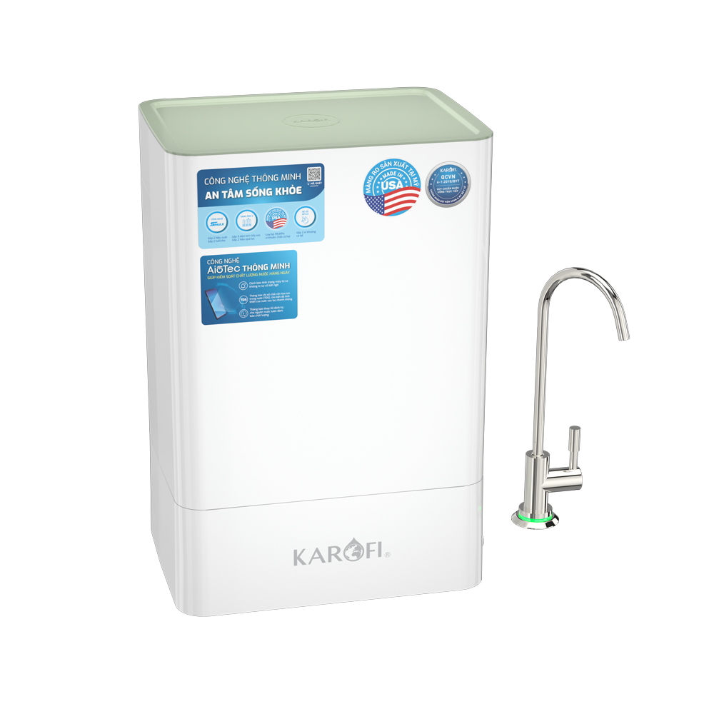 Máy lọc nước Karofi KAQ-U98 tích hợp công nghệ Aiotec - Hàng chính hãng