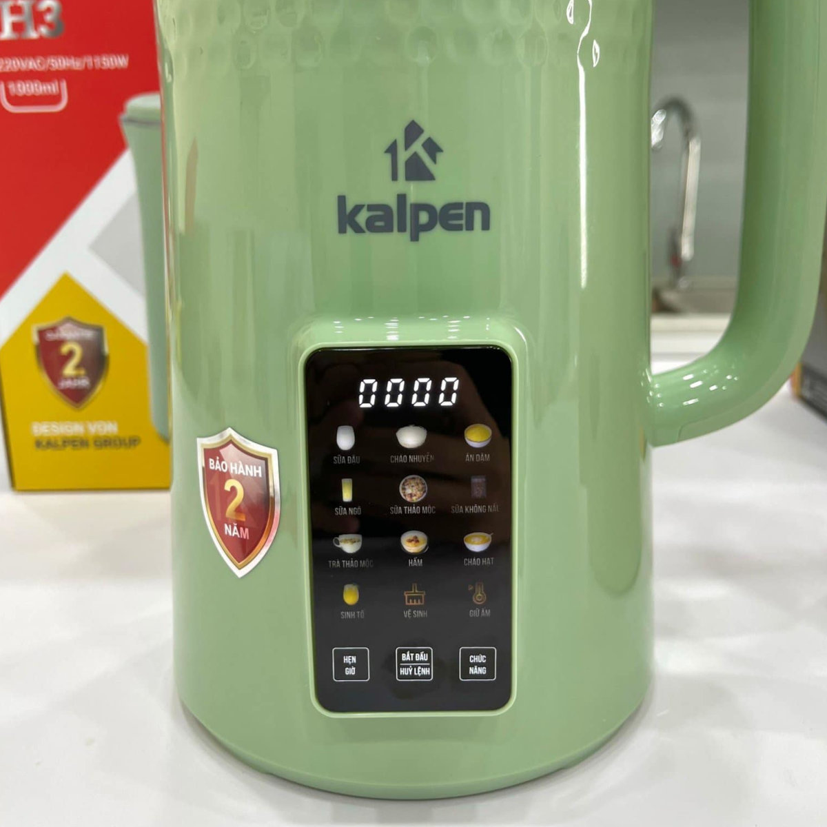Máy làm sữa hạt mini Kalpen H3 H4 dung tích 1000ml công suất 1150W menu 12 chương trình chuẩn Đức - Hàng chính hãng