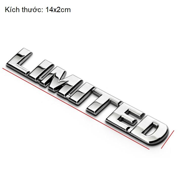 Decal tem chữ Limited inox dán ô tô G40109
