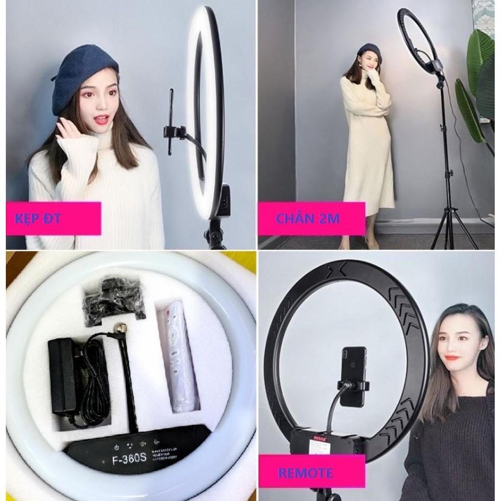 Đèn LiveStream Chiếu Sáng, Chụp Hình, Makeup Size 26cm Có Điều Khiển Kèm Kẹp Điện Thoại