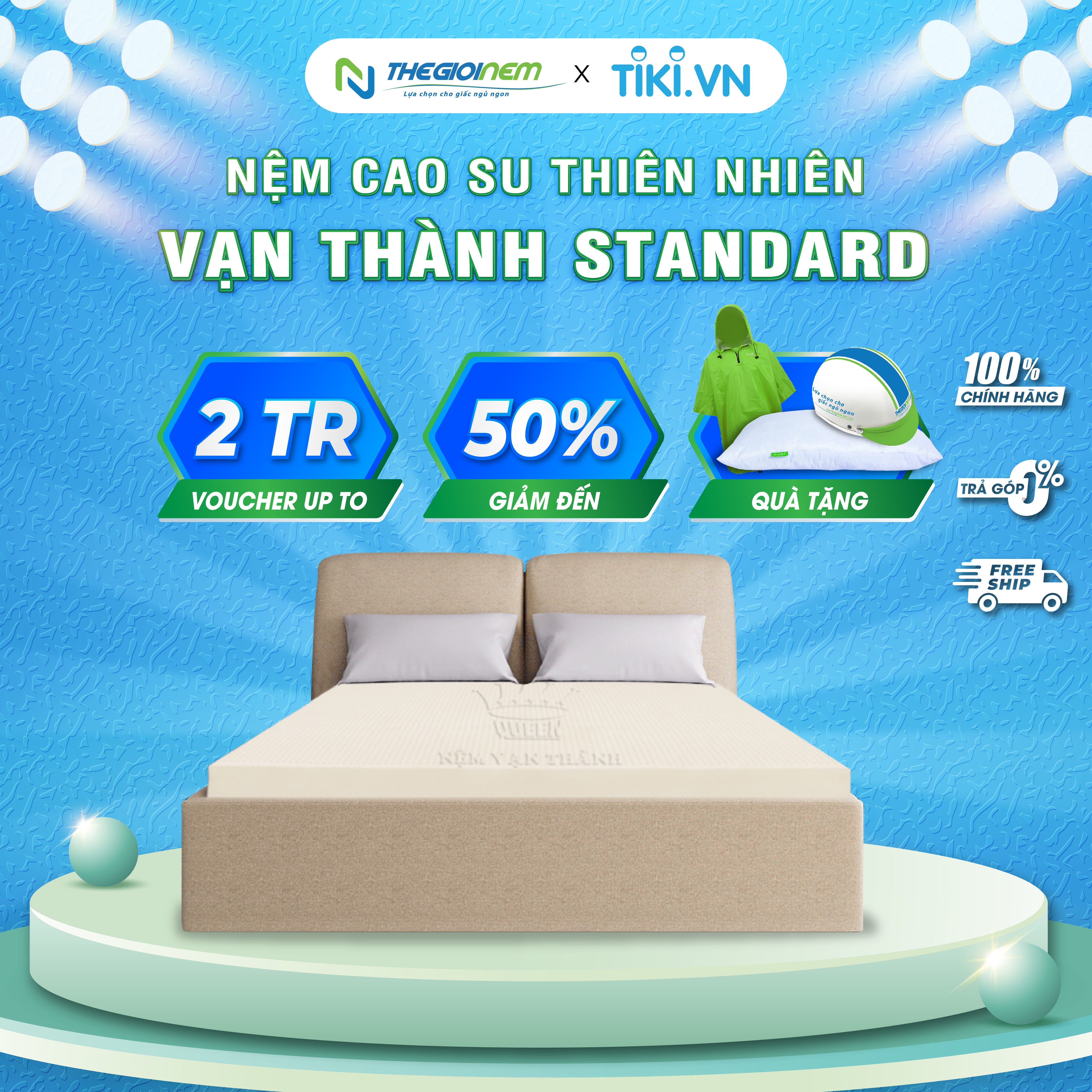 Nệm Cao Su Vạn Thành Standard VTCS1410 (140 x 200 x 10 cm)