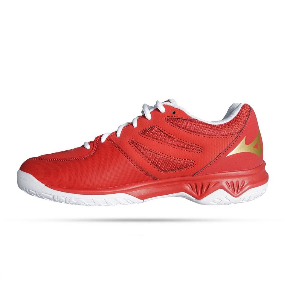 Giày cầu lông , bóng chuyền Mizuno Thunder Blade 2 Red mẫu mới, cổ thấp, đế kếp chơi được mọi mặt sân, dành cho nam, màu đỏ, đủ size